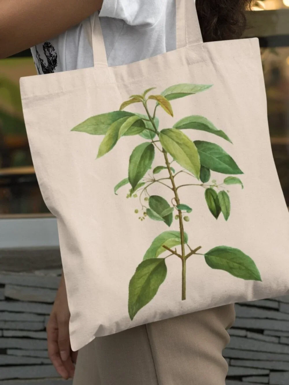 Maqui Vintage Floral Print Graphic Canvas Tote Bag